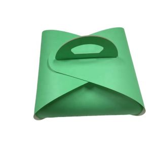 Customized logo Foldable Cardboard Cake Packaging Box with Handle Cardboard Cake