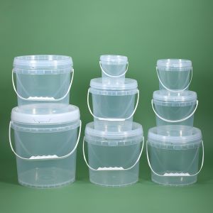 Round 20L 5 Gallon Plastic Pail PP Paint Bucket for Food Grade Thicken Packaging