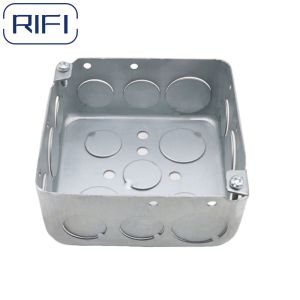 52151-3/4" Square Steel Box With Raised Ground Screw 4"x4"