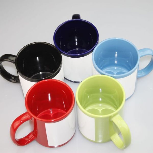 11oz Sublimation Ceramic Coffee Mug With White Patch Bulk Sublimation Mugs