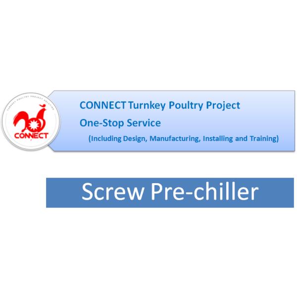 Large Spiral Screw Chiller / Pre-chiller Machine for Poultry Processing Plant Machinery Poultry Chicken Slaughter Plant 3/4 Tube