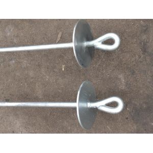 Offset Eye Earth Screw Ground Anchors Galvanized Auger Ground Anchors