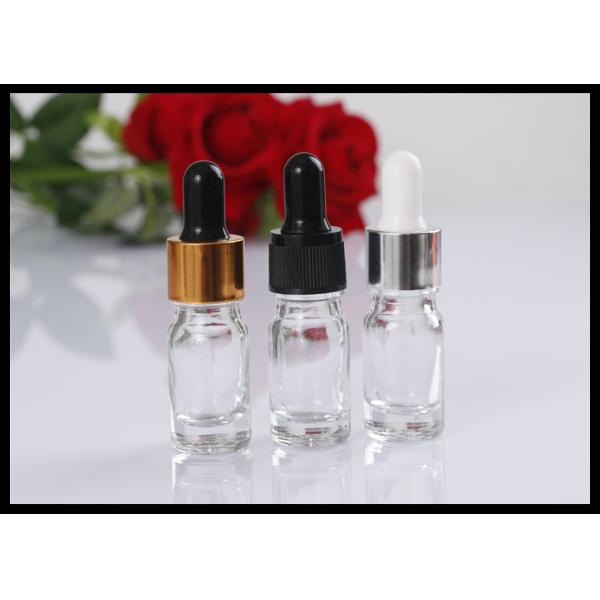 Pharmaceutical Glass Eye Dropper Bottles , Essential Oils 5ml Glass Dropper