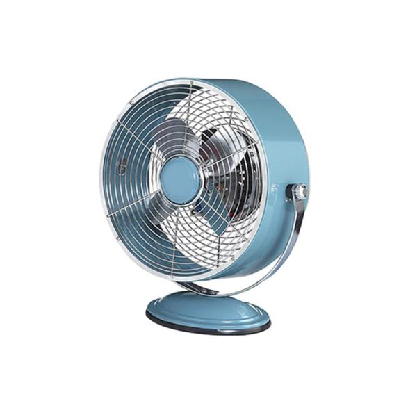 Portable Retro Electric Table Fan 9 Inch 120V 60Hz 25W Chrome Grill Houseware