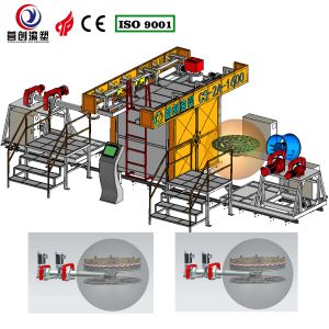 China Automatic Shuttle Rotomolding Machine with PLC Control on sale