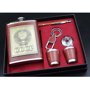 Wholesale Pocket Liquor Bottle Gift Box Set , 8 Oz Ccp Alcohol Hip Flask Western Style from china suppliers