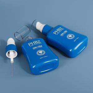 Skincare Packaging Printing Oblate Lotion Pump Bottle 50ml Trapezoid Shape