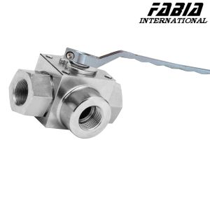 Manual High Pressure Three Way Ball Valve With Internal Teeth