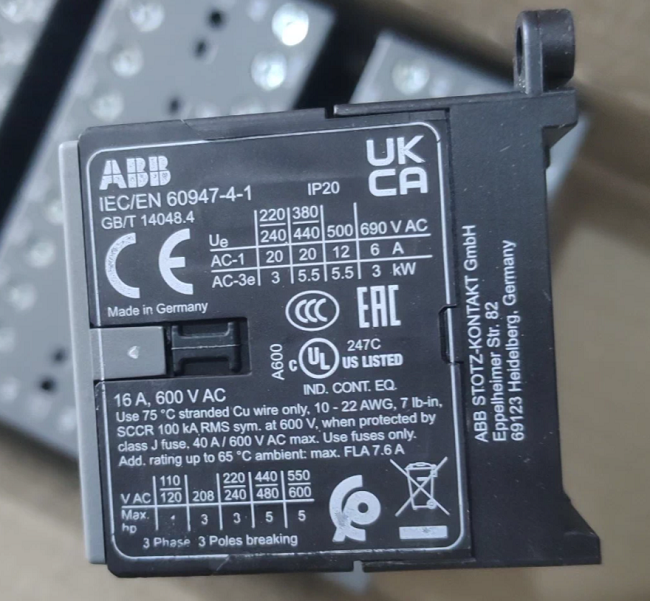 Wholesale VB7-30-10 ABB Vacuum contactor Medium-voltage power distribution systems industrial applications from china suppliers