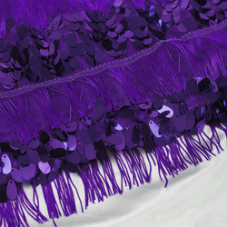 Beautiful Wholesale Iridescent Large Tassel Lace Geometric Shiny Sequins