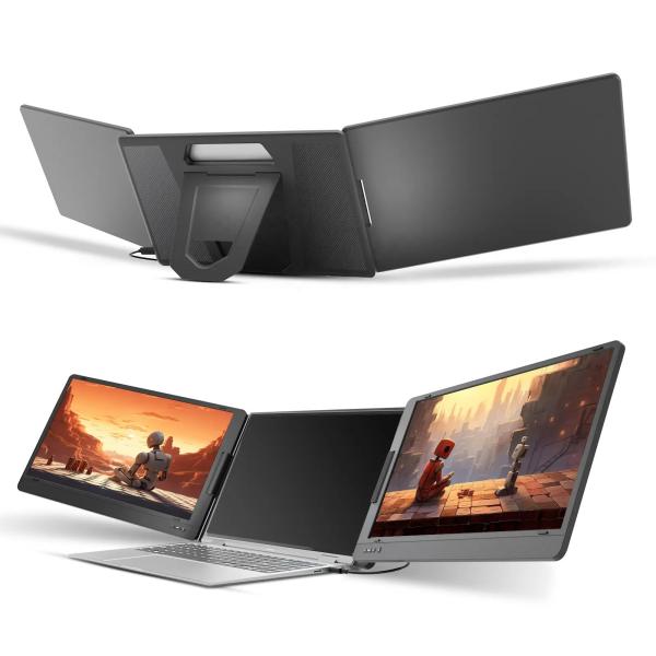 14 inch Portable Triple Monitor Multi Function LCD HDR Screen 1920*1080P USB