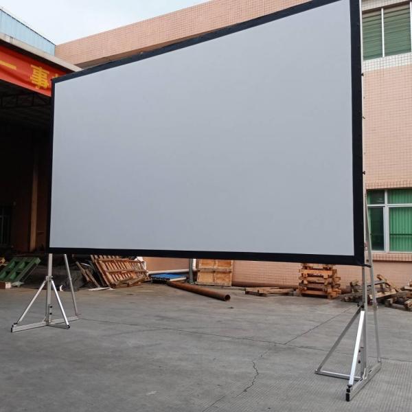 Quality 16 ft x 9 ft 220 inches diagonal fast folding projection screen rear& front projection screen with full dress kit for sale