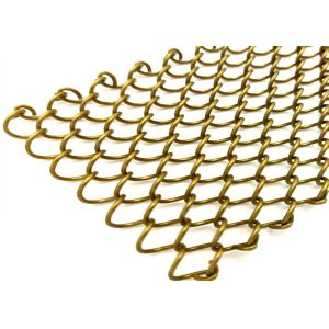 1.2mm Metal Mesh Fabric Curtain 8x8mm Cascade Coil Architectural Drapery