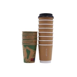 Wholesale Kraft Recyclable Paper Cups Personalised Takeaway Coffee Cups OEM Brown Unbleached from china suppliers