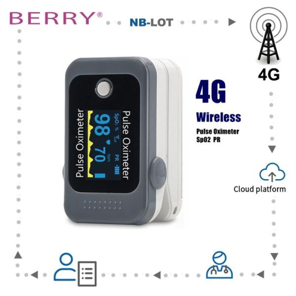 4G Wireless Portable Pulse Oximeter with APP Server Cloud Fingertip Oximeter