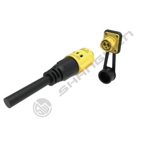 IP65 Aviation Plug Quick Plug Output Push-pull Self-locking Yellow Industrial
