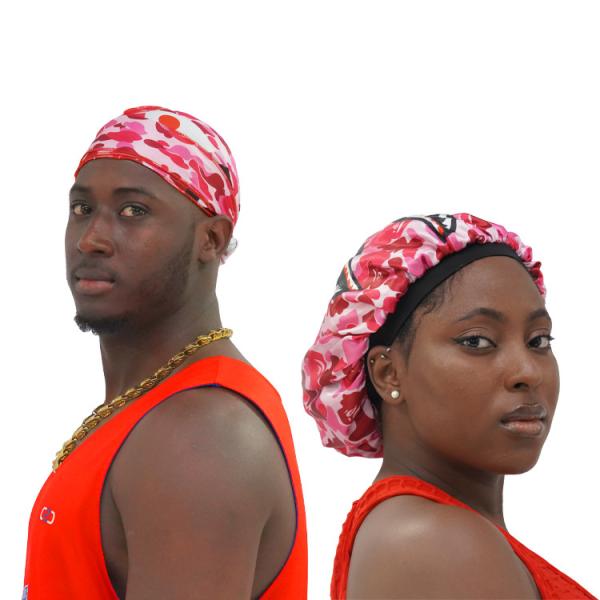 Satin Designer Seamless Silk Durag And Bonnet