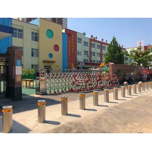 304 Stainless Steel or Q345 Carbon Steel Semi Automatic Bollards with 114mm