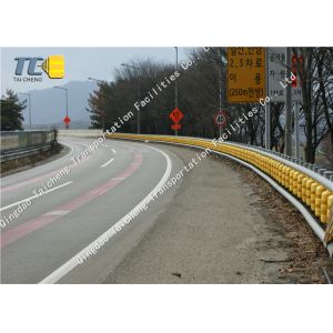 Removable Rolling Guardrail Barrier Anti Rust , Highway Roller Barrier