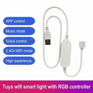 Smart Wireless Wifi RGB LED Controller APP Remote Voice Control For LED Strip