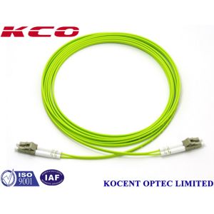 China LC-LC Duplex Multimode OM5 Fiber Optic Patch Cord with 0.35dB Insertion Loss and 60dB Return Loss on sale