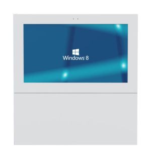 Floor Standing Interactive Touch Screen Kiosk With Air Conditioner