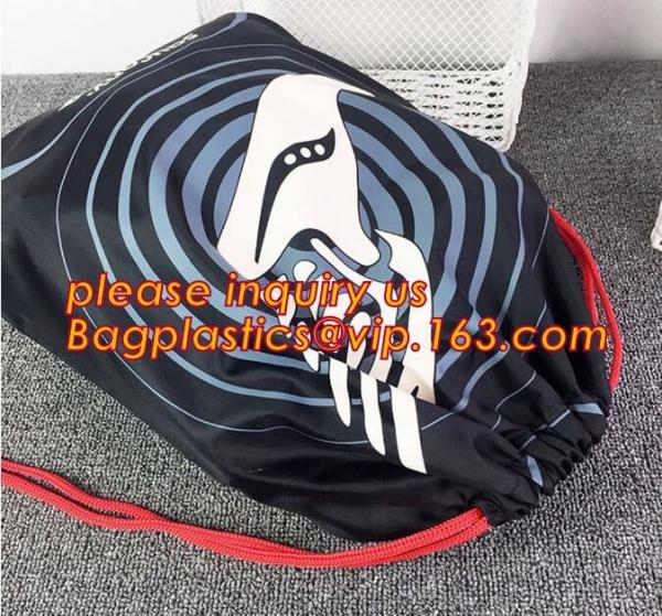 Promotional Sports Gym Sack Polyester Drawstring Bag With Logo Printed,pouch design sublimation printing polyester shopp