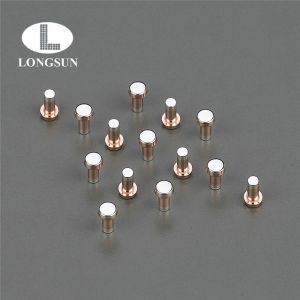Silver Contacts Small Copper Rivets Round Head Custome For Electronic Appliance
