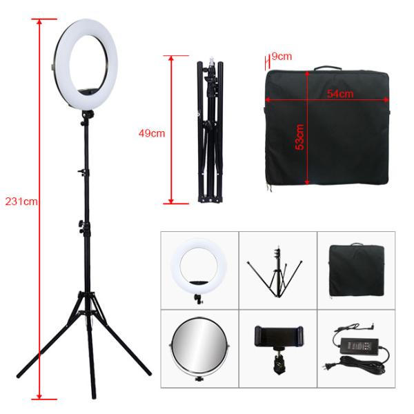 Dimmable Makeup Selfie 18 Inch LED Ring Light 3200K 5500K