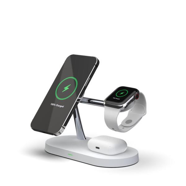 Multi-Functional 5-in-1 Wireless Charging Station with 2W Night Light and USB