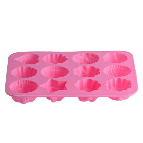 Quality Reusable Nonstick Silicone Baking Molds With 12 Different Shape for sale