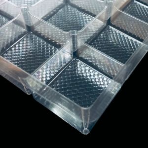 Custom 35-Cavity Ice Cube Tray Blister Tray Food Grade PET Freezer Safe Down to
