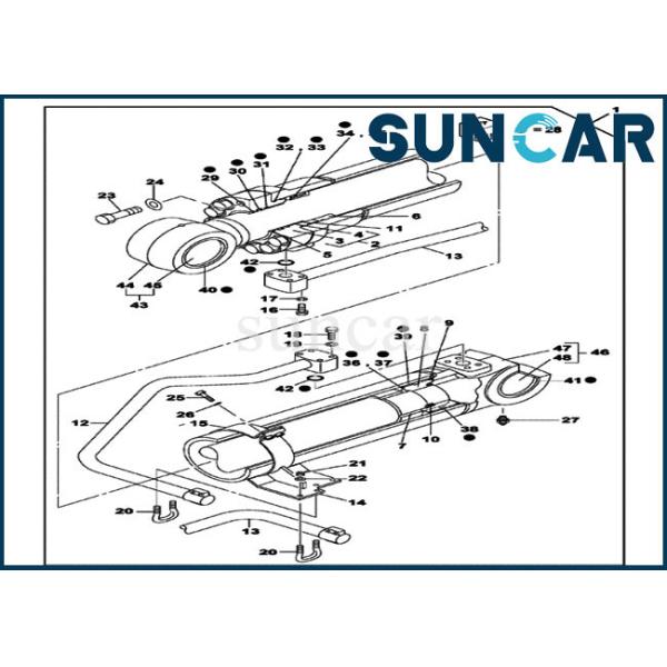 Quality CX700B CX700 CASE LZ006970 Boom Rebuild Kit Hydraulic Cylinder Seal Kit for sale