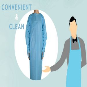 Best Seller Waterproof Disposable Gowns Plastic CPE Gowns with Ties