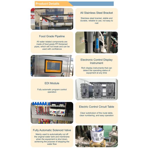 Whole Water Filtration System Reverse Osmosis Water Filtration System EDI Ultrapure Water Equipment