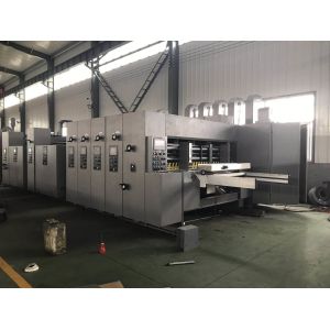 Touch Screen Flexo Printer Slotter Machine Easy Operation With Folder Gluer