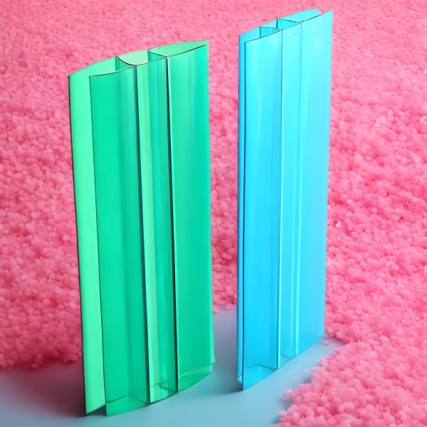 Quality Impact Proof Polycarbonate H Connecter / Polycarbonate Extruded Plastic Profiles for sale