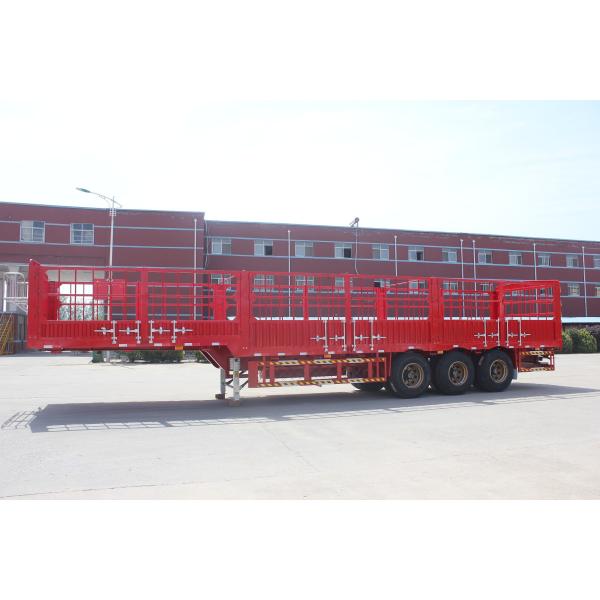 High Loading Capacity Dry Bulk Cargo Fence Semi Trailers with 4 Axles and Lift Axle