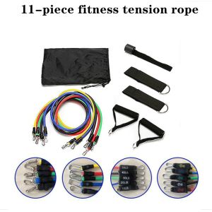 1.2m Natural Latex Pull Rope Elastic Resistance Bands 11 Pcs Set