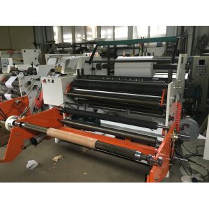 600mm Paper Slitting Rewinding Machine , AC380V Aluminum Foil Slitting Machine