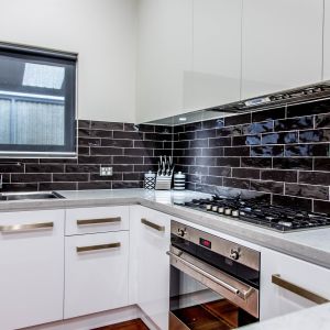 Family Kitchen Cabinet Design White Simple High Gloss Kitchen Cabinet With