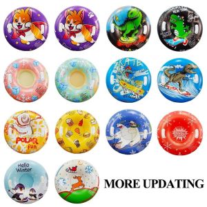 16p PVC Thickened Inflatable Snow Tube Sled With Sturdy Handles And Customized