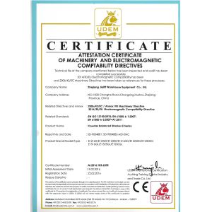 Zhejiang Jialift Warehouse Equipment Co., Ltd. Certifications