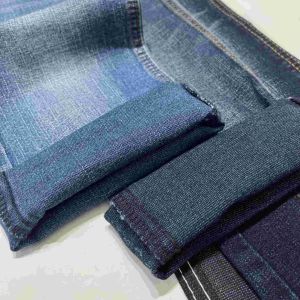 Good Elastic Crosshatch Slub Denim Fabric 183cm Width 3/1 Right Hand Twill