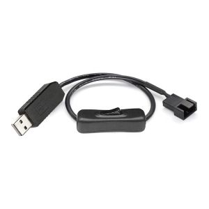 12V Step UP Boost USB to 3 Pin 4pin PWM PC Fan ON OFF Switch Power Adapter Cable