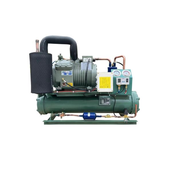 5HP Water Cooled Condensing Unit with Shell and Tube Seawater Condenser for Cold