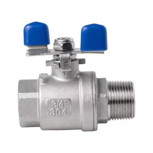 Oed Supported 304 Stainless Steel F/M Butterfly Handle 2PC Ball Valve for Water