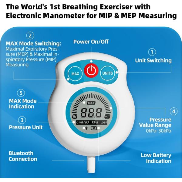 App Connectivity Lung Breathing Trainer For Breathing Practitioners And