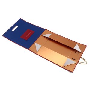 Custom Premium Folding Wine Accessories Gift Box Glossy Logo Printed Rigid Paper