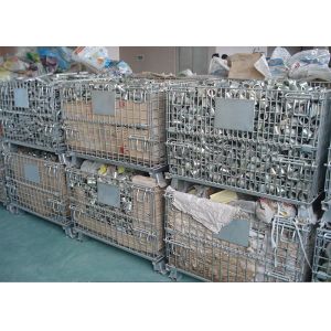Galvanized Wire Mesh Pallet Cage Foldable Stackable Collapsible Pallet Cages